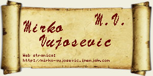 Mirko Vujošević vizit kartica